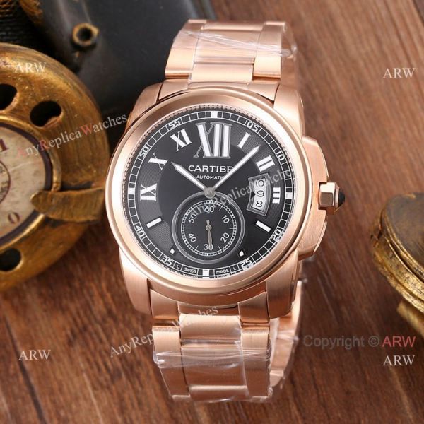 High Quality Replica Cartier Calibre de Cartier 2 Tone Rose Gold Watches High Quality Replica Cartier Calibre de Cartier 2 Tone Rose Gold Watches