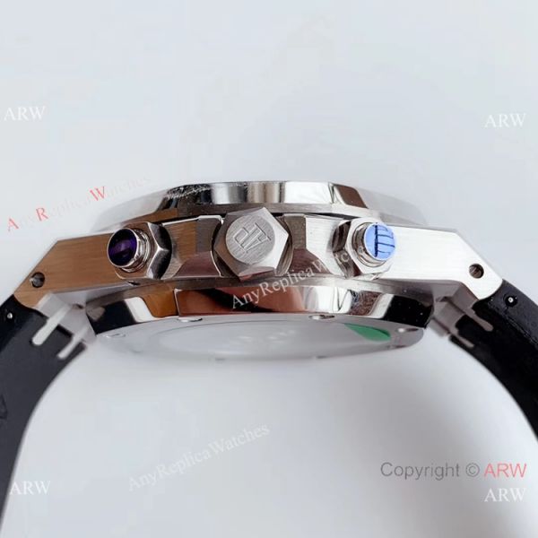BF Replica Audemars Piguet Royal Oak Chronograph Watch White Face Rubber Strap BF Replica Audemars Piguet Royal Oak Chronograph Watch White Face Rubber Strap