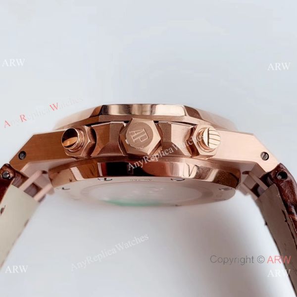 BF Swiss Royal Oak Audemars Piguet Replica Watch Rose Gold Brown Leather Band 41mm BF Swiss Royal Oak Audemars Piguet Replica Watch Rose Gold Brown Leather Band 41mm