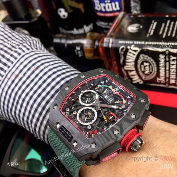 Swiss Quality Richard Mille RM50-03 McLaren F1 Carbon Watch Green Leather Strap Swiss Quality Richard Mille RM50-03 McLaren F1 Carbon Watch Green Leather Strap