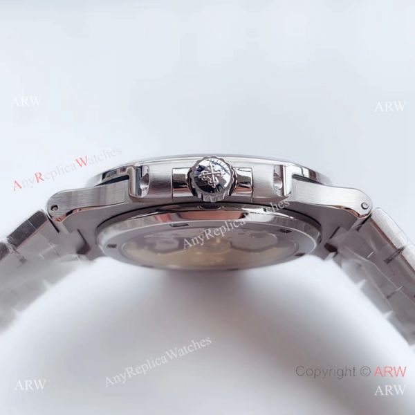 (GR) Swiss Replica Patek Philippe Nautilus Stainless Steel White Face Watch 40mm (GR) Swiss Replica Patek Philippe Nautilus Stainless Steel White Face Watch 40mm