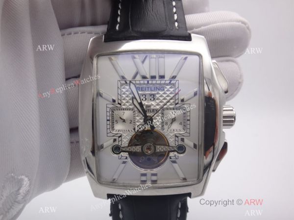 AAA Grade Replica Breitling Bentley Flying B Watch Black Leather White Dial AAA Grade Replica Breitling Bentley Flying B Watch Black Leather White Dial