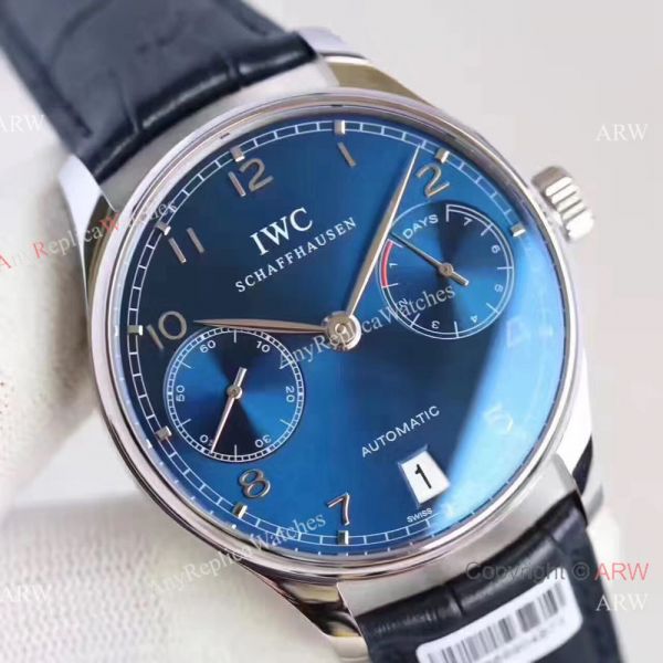 Replica IWC Portugieser 7 days power reserve Watch Blue Dial w/ folding Clasp Replica IWC Portugieser 7 days power reserve Watch Blue Dial w/ folding Clasp
