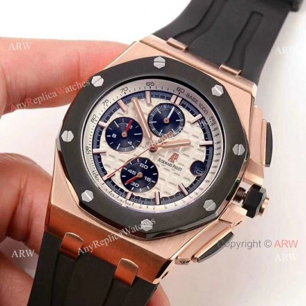 Audemars Piguet Royal Oak Offshore Rose Gold White Face Replica Watch Audemars Piguet Royal Oak Offshore Rose Gold White Face Replica Watch
