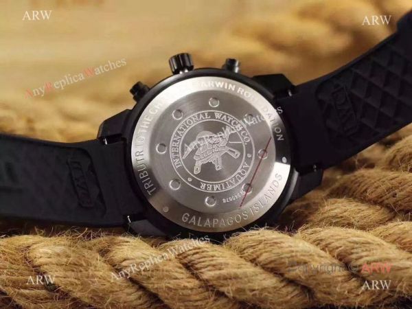 New Replica IWC Aquatimer Chronograph Watch Black Case Rubber Strap New Replica IWC Aquatimer Chronograph Watch Black Case Rubber Strap