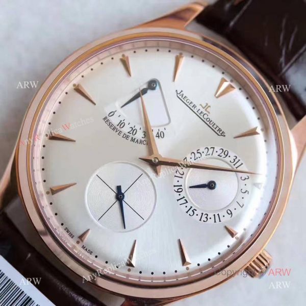 Replica Jaeger-LeCoultre Master Ultra Thin Reserve de Marche 39mm watch White Dial Rose Gold Replica Jaeger-LeCoultre Master Ultra Thin Reserve de Marche 39mm watch White Dial Rose Gold