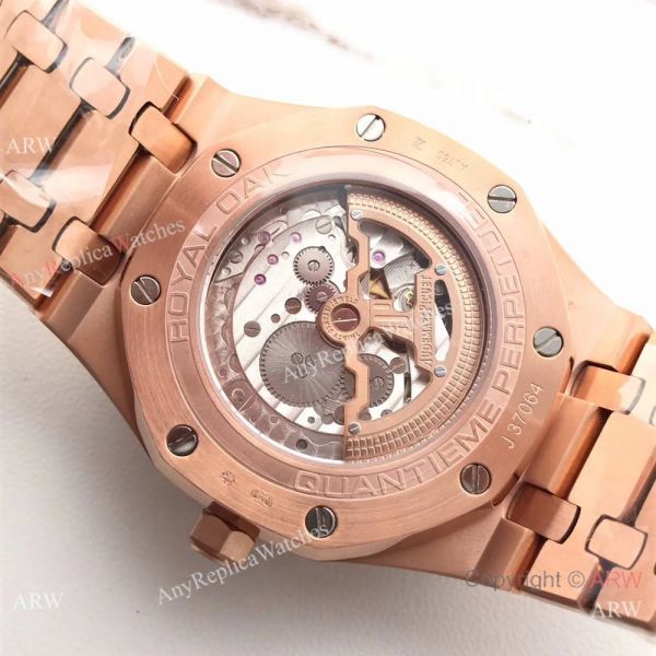 Swiss Quality Audemars Piguet Royal Oak Perpetual Calendar Replica Watch Rose Gold White Face Swiss Quality Audemars Piguet Royal Oak Perpetual Calendar Replica Watch Rose Gold White Face