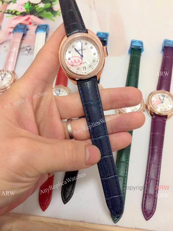 Japan Quartz Replica Cle de Cartier Lady Watch Rose Gold Pink Version Japan Quartz Replica Cle de Cartier Lady Watch Rose Gold Pink Version
