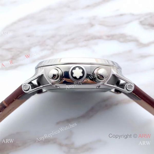 Mont Blanc Clone TimeWalker Chronograph Brown Leather Strap Watch Grade AAA Mont Blanc Clone TimeWalker Chronograph Brown Leather Strap Watch Grade AAA