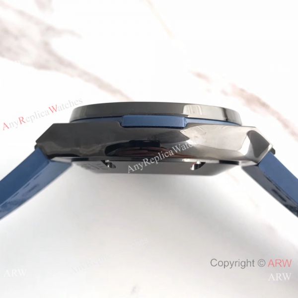Swiss Replica Hublot Big Bang Classic Fusion 7750 Black Watch Blue Gummy Strap Swiss Replica Hublot Big Bang Classic Fusion 7750 Black Watch Blue Gummy Strap
