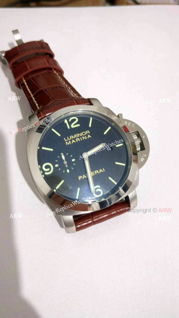 Panerai Luminor Marina PAM00312 SS Black Dial Watch Best Replica Panerai Luminor Marina PAM00312 SS Black Dial Watch Best Replica