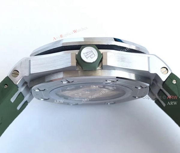New Swiss 3120 Audemars Piguet Royal Oak Green Dial Green Rubber Band Replica Watches New Swiss 3120 Audemars Piguet Royal Oak Green Dial Green Rubber Band Replica Watches