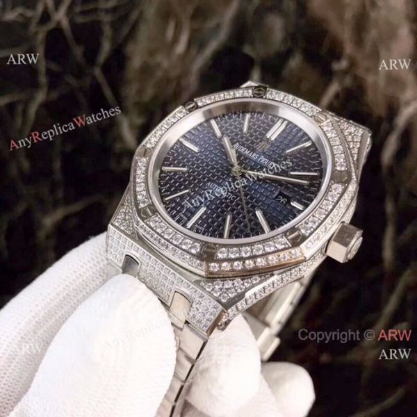 Fake Audemars Piguet Royal Oak Diamond Watches Stainless Steel Champagne Face Fake Audemars Piguet Royal Oak Diamond Watches Stainless Steel Champagne Face