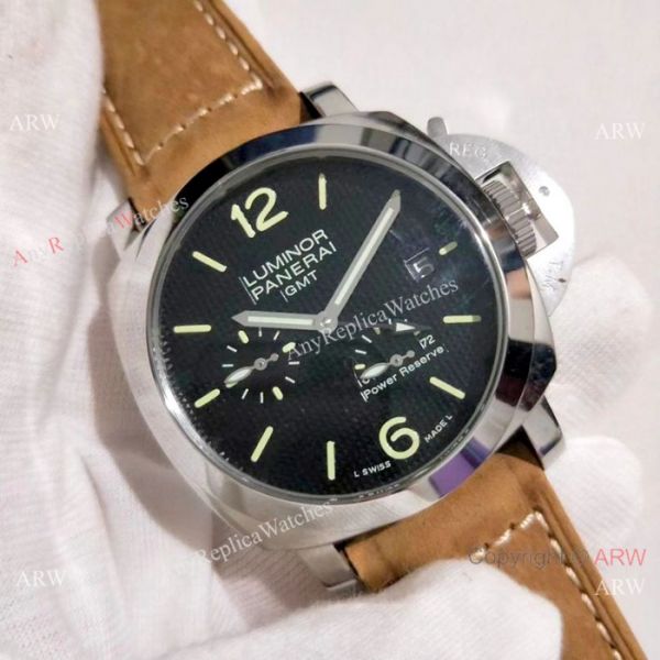 New Copy Panerai Luminor GMT Power Reserve Watch Brown Leather Strap New Copy Panerai Luminor GMT Power Reserve Watch Brown Leather Strap