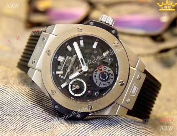 Hublot Big Bang Automatic Watch Replica SS Skeleton Dial Hublot Big Bang Automatic Watch Replica SS Skeleton Dial