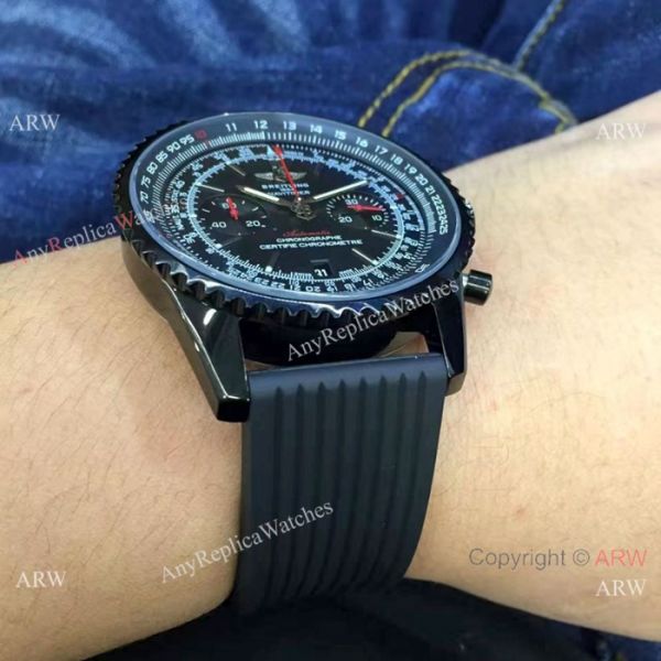 High Quality Breitling Navitimer Rubber Strap Black Case White Dial 46mm Wrist High Quality Breitling Navitimer Rubber Strap Black Case White Dial 46mm Wrist