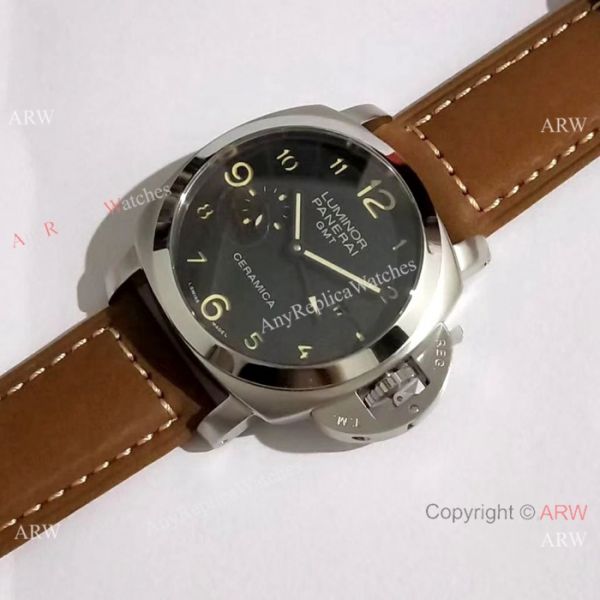 Replica Luminor GMT Panerai SS Black Dial Watch PAM0441 Replica Luminor GMT Panerai SS Black Dial Watch PAM0441