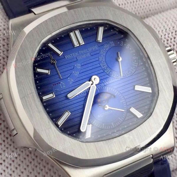 Best Quality Patek Philippe Nautilus Power Reserve Watches SS Blue Dial Best Quality Patek Philippe Nautilus Power Reserve Watches SS Blue Dial