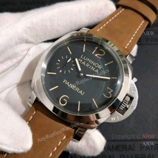 New Copy Panerai LUMINOR MARINA SS Brown Leather Strap Watch PAM422 New Copy Panerai LUMINOR MARINA SS Brown Leather Strap Watch PAM422