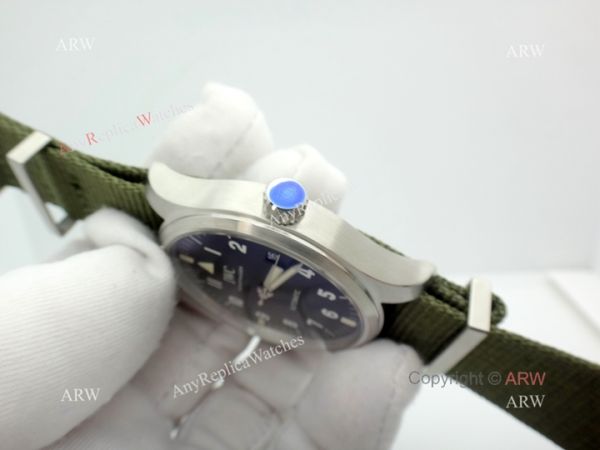 Swiss Copy IWC Portuguese Black Face Green nylon Strap Wrist Swiss 2892 Swiss Copy IWC Portuguese Black Face Green nylon Strap Wrist Swiss 2892