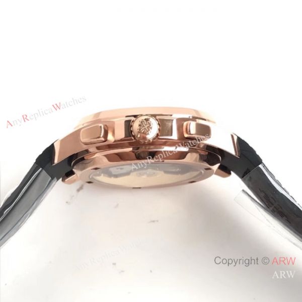 SWISS Copy Patek Philippe Aquanaut Chronograph 5968A Watch Rose Gold Black SWISS Copy Patek Philippe Aquanaut Chronograph 5968A Watch Rose Gold Black