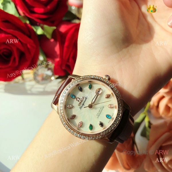 Omega ladymatic Diamond Watches New Replica Omega Watch White Face Rose Gold Omega ladymatic Diamond Watches New Replica Omega Watch White Face Rose Gold