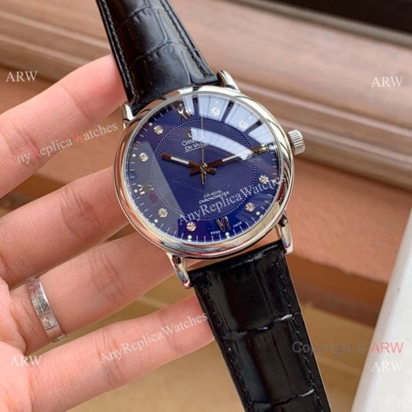 Omega De Ville Stainless Steel Blue Dial Replica Watches 41mm Omega De Ville Stainless Steel Blue Dial Replica Watches 41mm