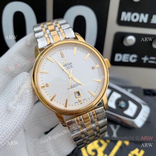 Clone Omega De Ville Stainless Steel Black 42MM Watches New Clone Omega De Ville Stainless Steel Black 42MM Watches New