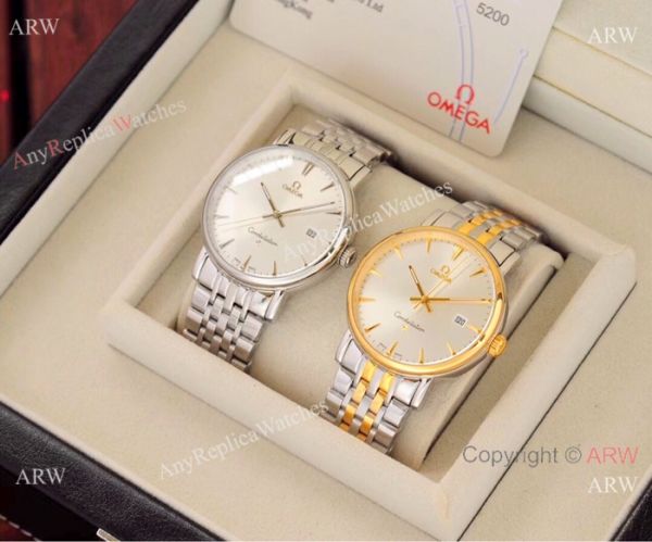 Swiss 8215 Omega Constellation Two Tone Silver Dial Watch Best Replica Swiss 8215 Omega Constellation Two Tone Silver Dial Watch Best Replica