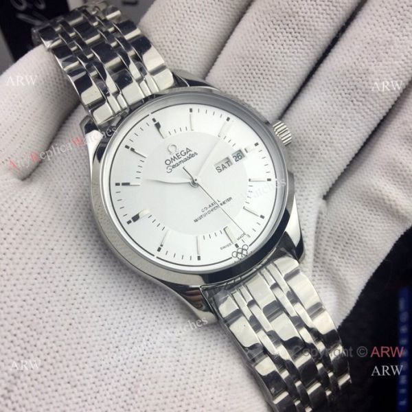 Omega Seamaster day date Watches Two Tone White Dial Omega Seamaster day date Watches Two Tone White Dial