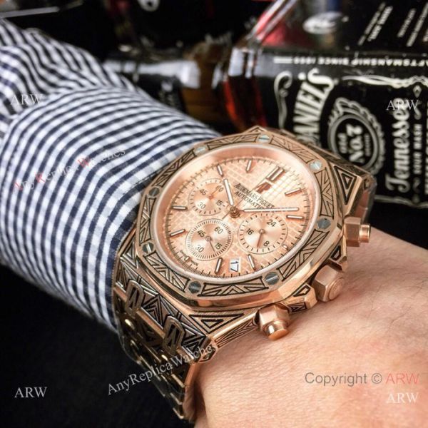 New Style Audemars Piguet Royal Oak Tattoo Watches Rose Gold Chronograph New Style Audemars Piguet Royal Oak Tattoo Watches Rose Gold Chronograph