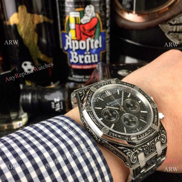 New Copy Audemars Piguet Royal Oak Tattoo Watch White Chronograph Face New Copy Audemars Piguet Royal Oak Tattoo Watch White Chronograph Face