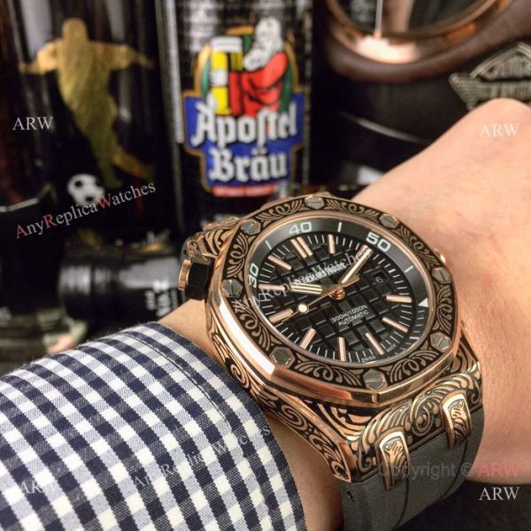 Replica Audemars Piguet Royal Oak Offshore Tattoo Watch SS Black Dial Replica Audemars Piguet Royal Oak Offshore Tattoo Watch SS Black Dial