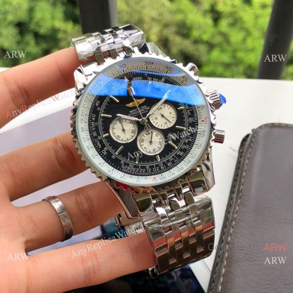 Copy Breitling Navitimer Chronometre Japanese Watch SS Brown Dial Copy Breitling Navitimer Chronometre Japanese Watch SS Brown Dial