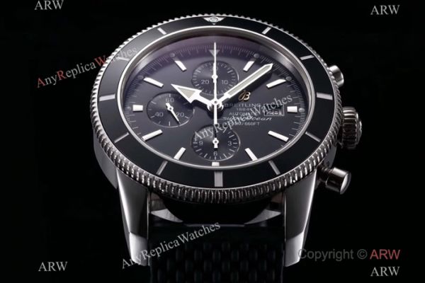 Swiss Copy Breitling Superocean Heritage Asia 7750 Watch SS Black Face Swiss Copy Breitling Superocean Heritage Asia 7750 Watch SS Black Face