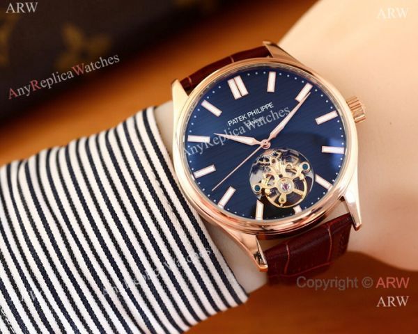 Patek Philippe Calatrava Copy Watches Two Tone Rose Gold Black Face Patek Philippe Calatrava Copy Watches Two Tone Rose Gold Black Face