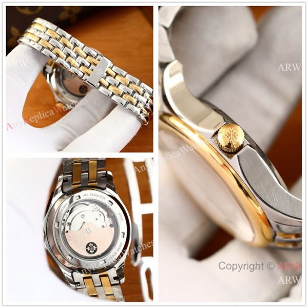 Patek Philippe Geneve Calatrava Replica Watch 2-Tone White Dial Patek Philippe Geneve Calatrava Replica Watch 2-Tone White Dial