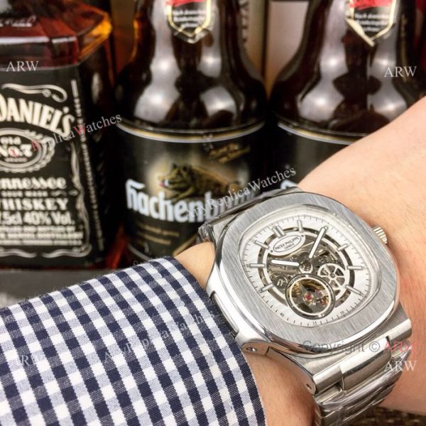 New Patek Philippe Nautilus Ss Silver dial Watch Patek Philippe Skeleton Replica New Patek Philippe Nautilus Ss Silver dial Watch Patek Philippe Skeleton Replica