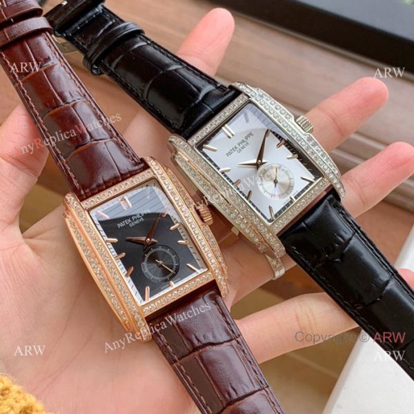 Knockoff Patek Philippe Gondolo Diamond Watches SS Blue Dial Knockoff Patek Philippe Gondolo Diamond Watches SS Blue Dial