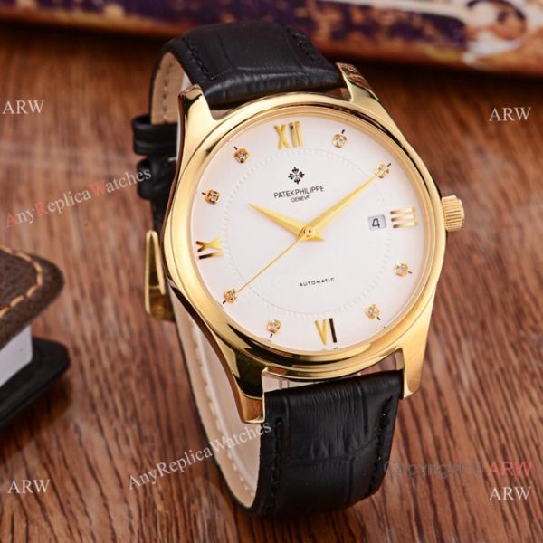 Copy Patek Philippe Calatrava White Face Rose Gold Men Watch Low Price Copy Patek Philippe Calatrava White Face Rose Gold Men Watch Low Price