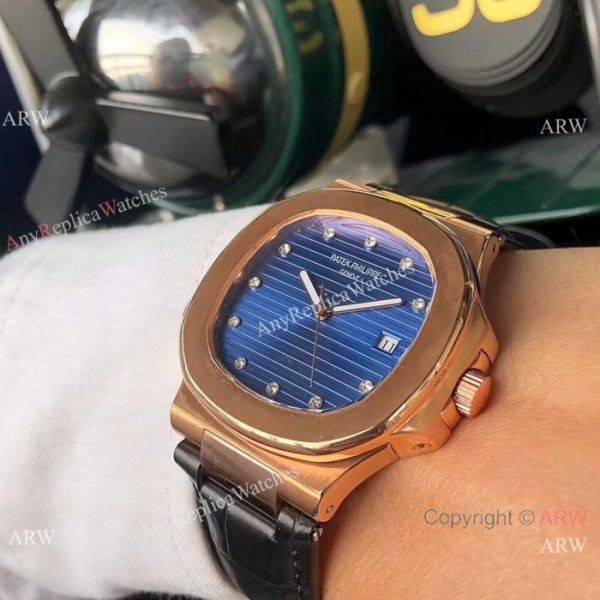 Fake Patek Philippe Nautilus 42mm Men Watches SS Diamond Marker Fake Patek Philippe Nautilus 42mm Men Watches SS Diamond Marker
