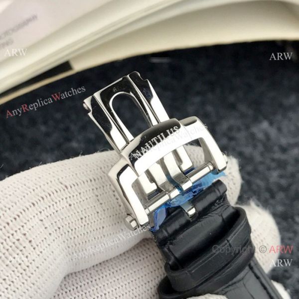Patek Philippe Tourbillon Black Copy Watch Black Leather Strap Patek Philippe Tourbillon Black Copy Watch Black Leather Strap