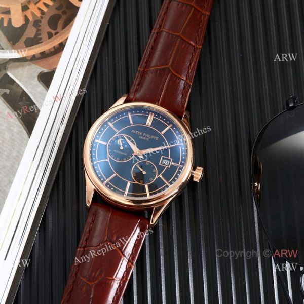 High Quality Patek Philippe Moonphase Two Tone Rose Gold Black Watches 40mm High Quality Patek Philippe Moonphase Two Tone Rose Gold Black Watches 40mm