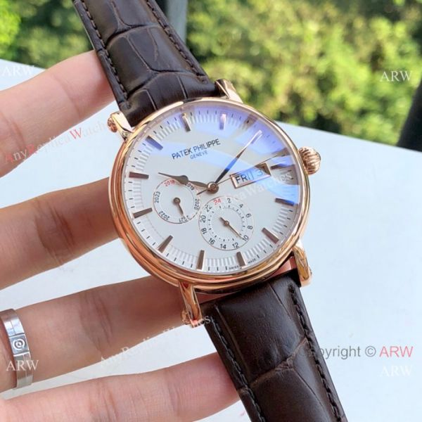 Copy Patek Philippe Geneve Day-date 43mm Watch SS White Dial Copy Patek Philippe Geneve Day-date 43mm Watch SS White Dial