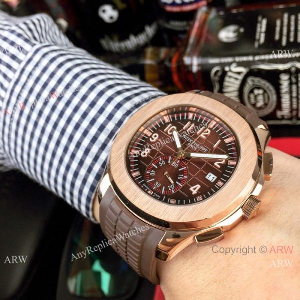 Japan Grade Patek Philippe Aquanaut Replica watch Rose Gold Brown Chronograph Dial Japan Grade Patek Philippe Aquanaut Replica watch Rose Gold Brown Chronograph Dial