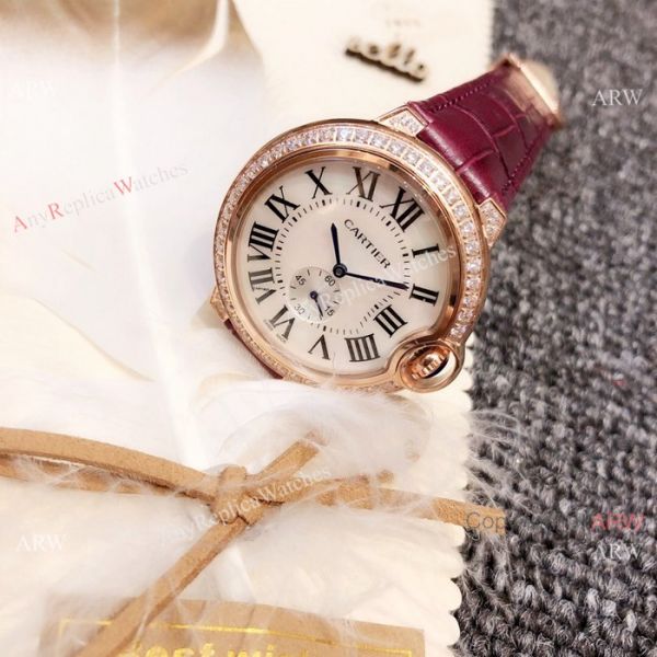 Ballon Bleu De Cartier 36mm watch Diamond Case White MOP Dial Ballon Bleu De Cartier 36mm watch Diamond Case White MOP Dial