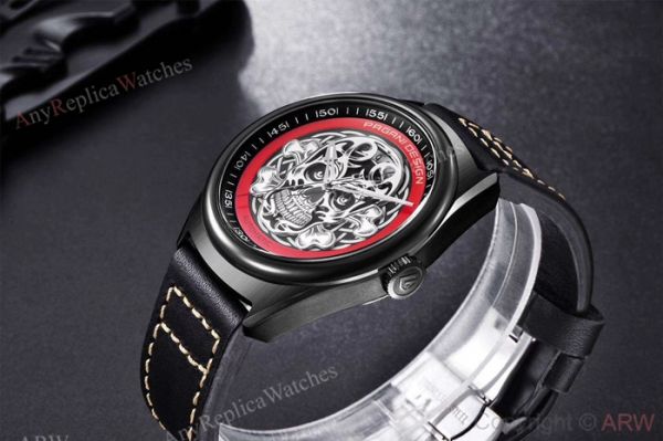 New Replica Pagani Design Black PVD Skeleton Skull Men Watch New Replica Pagani Design Black PVD Skeleton Skull Men Watch