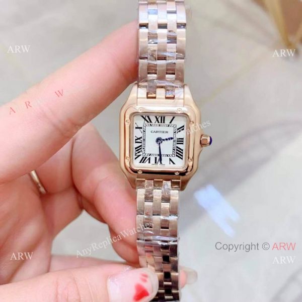 Fake Cartier Panthere de White Roman Dial Watch Small size 22mm Fake Cartier Panthere de White Roman Dial Watch Small size 22mm