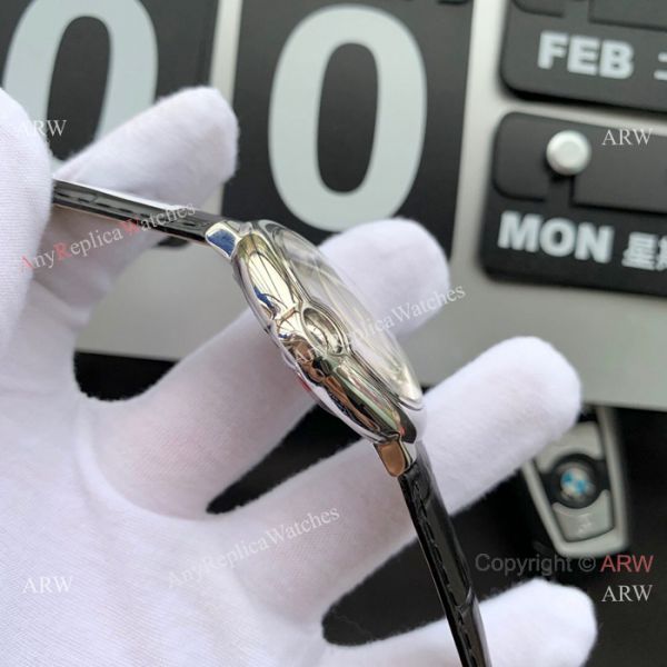 Ballon Bleu de Cartier Moonphase Copy Watch Black Leather Strap Ballon Bleu de Cartier Moonphase Copy Watch Black Leather Strap