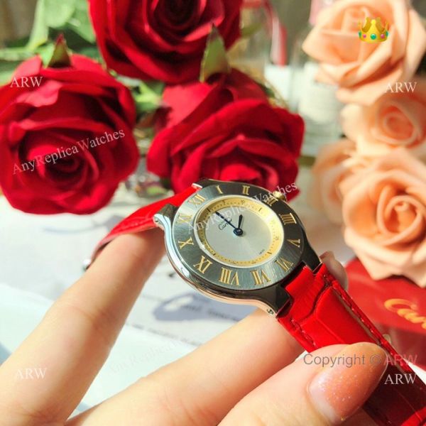 Cartier 21 Must De Gold Markers Quartz Watch 28mm Ladies Cartier 21 Must De Gold Markers Quartz Watch 28mm Ladies